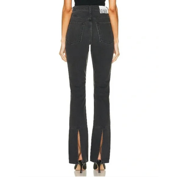 SNACKS by MOTHER High Waisted Slit Heel Jeans Wedge Mouth Watering - Picture 4 of 16